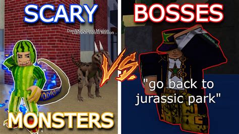 YBA Scary Monsters Rework Vs All Bosses YouTube