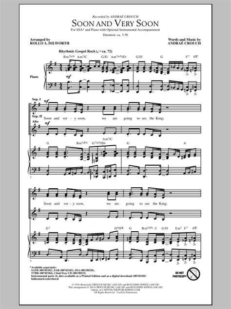 Soon And Very Soon Arr Rollo Dilworth Sheet Music By Andraé Crouch Satb Choir Download 10