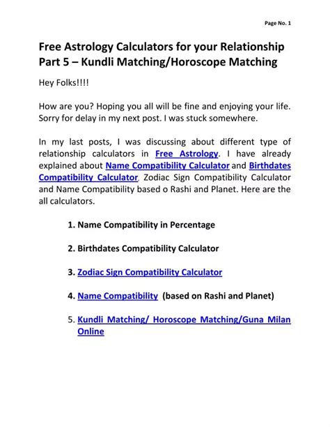 Ppt Free Astrology Calculators For Your Relationship Part 5 Kundli