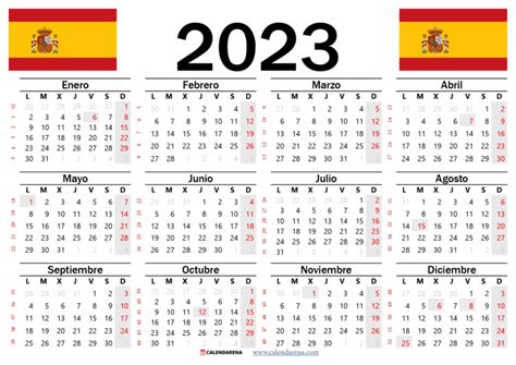 Calendario 2023 Para Imprimir Con Dias Festivos Kulturaupice Theme Hill