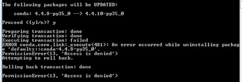 Conda Update 4410 Fails Permission Denied · Issue 6873 · Condaconda · Github