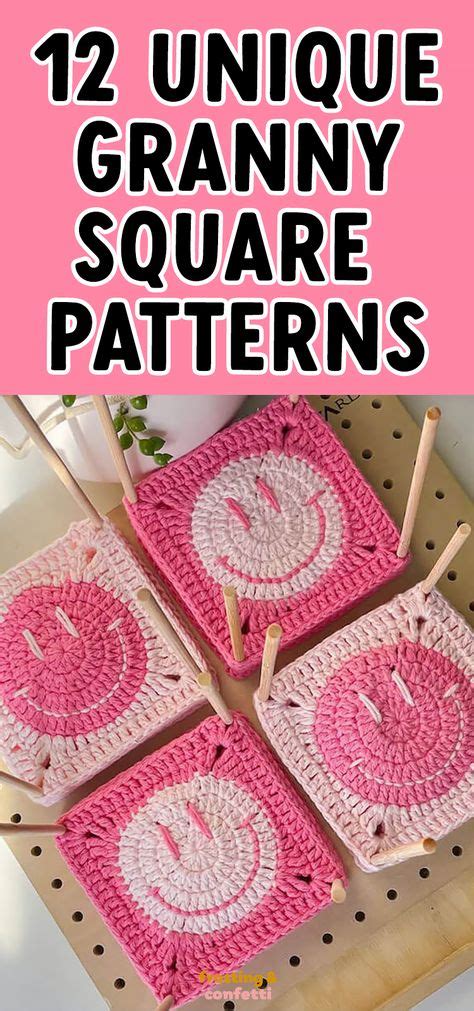 If you're looking for unique granny square patterns try this smiley ...