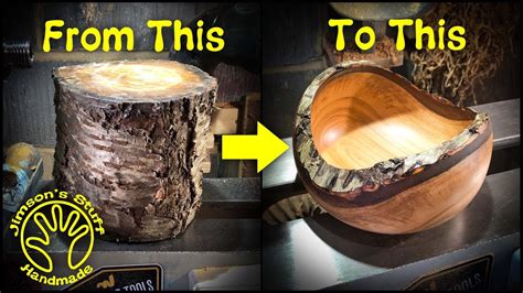 Woodturning A Live Edge Cherry Bowl In Timelapse Youtube