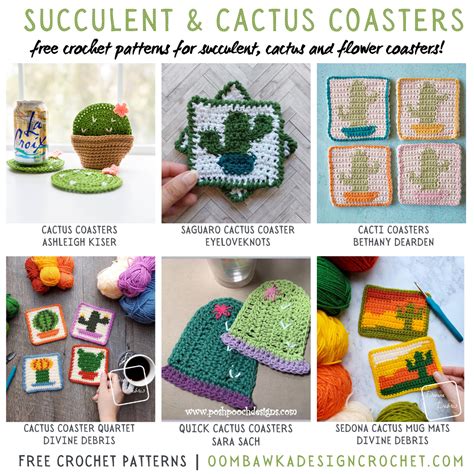 Succulent Coaster Patterns Free Crochet Tutorials And Patterns