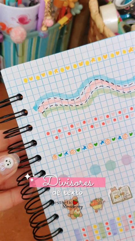 Divisores De Texto Cute Para Tu Bujo En Manualidades Escolares