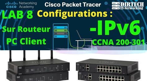 LAB 8 Configurer Des Adresses IPv6 Sur Un Routeur Et PC Avec Cisco