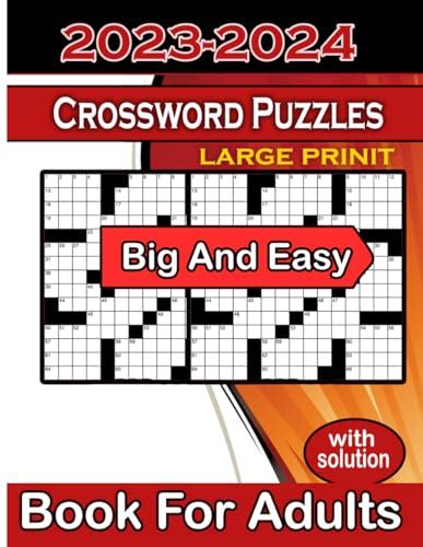 Big And Easy Crossword Puzzles Books For Adults Beautiful