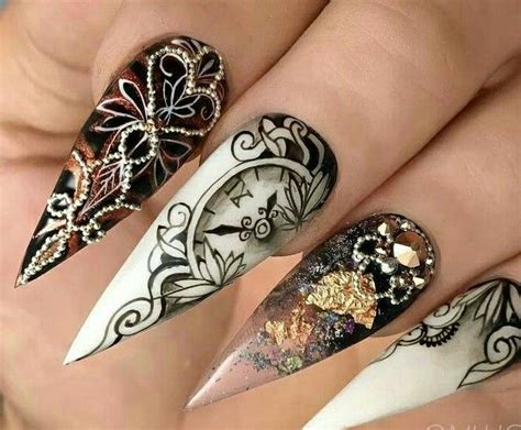 Nail Art Designs Nails Nail Arts Stilettos Tattoos Ongles Cute