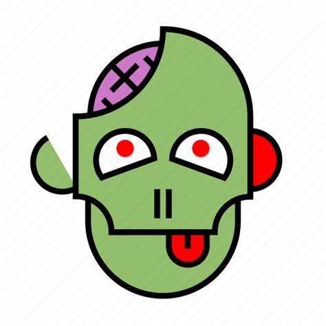 Brain Halloween Head Monster Nightmare Undead Zombie Icon