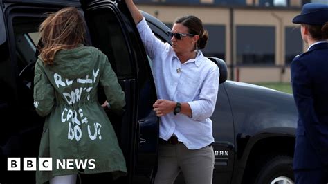 Melania Wears I Really Don T Care Do U Jacket On Migrant Visit Bbc