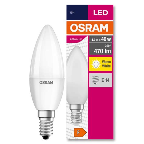 Bec LED Osram Classic B E14 4 9W 40W 470 Lm Lumina Calda 2700K