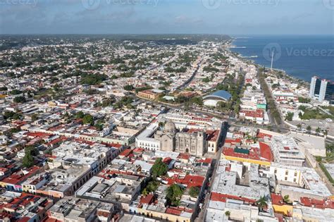 vista panorámica del horizonte de campeche la capital del estado de