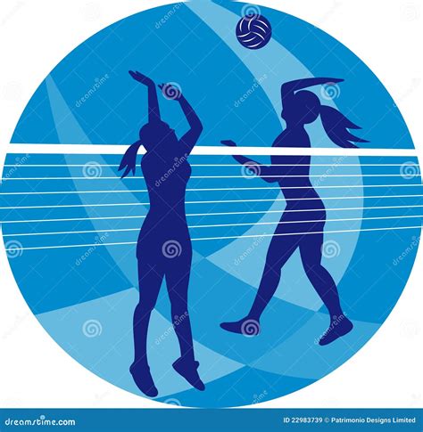 Volleyball Player Spiking Blocking Ball Royalty Free Stock Images ...