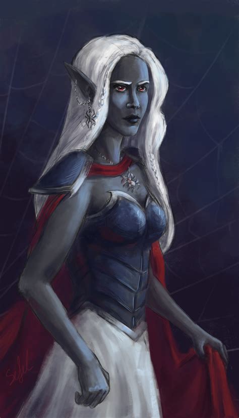 Drow Priestess Portrait By Sejel On Deviantart