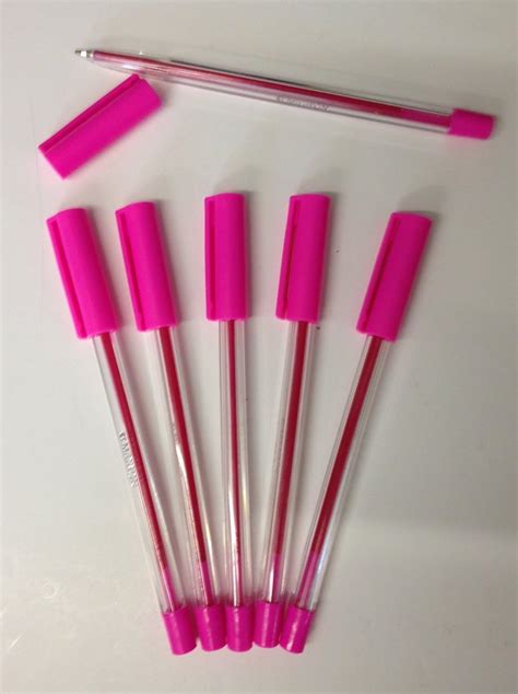 BIC Cristal Fun Ballpoint Pens Pink Ink Smudge Proof Writing Pens And