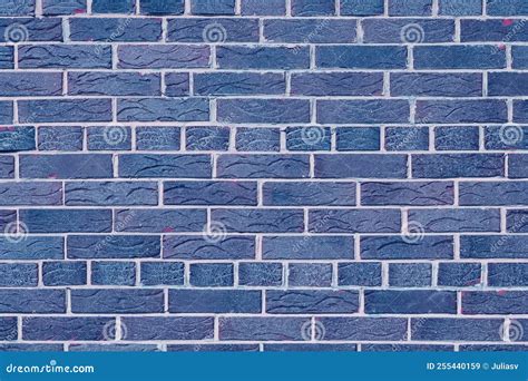 Pared De Ladrillo Con Ladrillos Azules Inusuales Hechos De Ladrillos