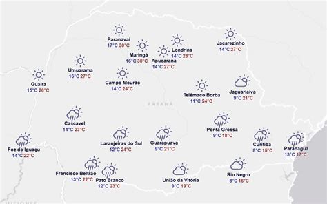 Temperatura Palmas Pr - 344 cidades do Paraná entram em alerta para queda de temperatura