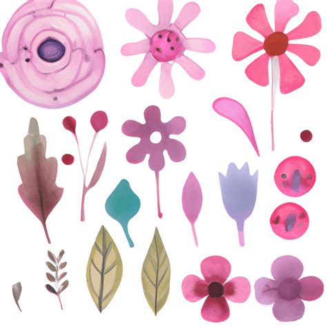 Watercolor Flowers Clip Art · Creative Fabrica