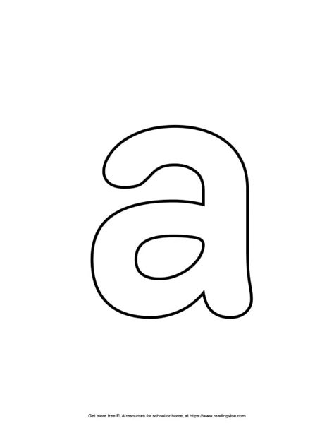 Roundish Lowercase Bubble Letter A Image ReadingVine