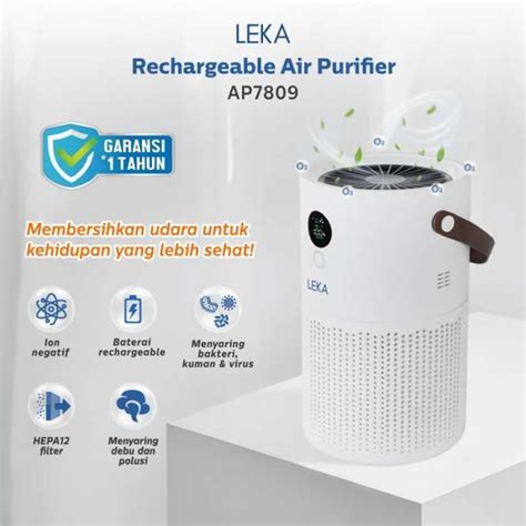 Jual Leka Ap Air Purifier Portable Rechargable Shopee Indonesia