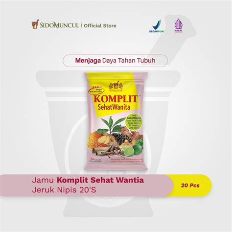 Jual Jamu Komplit Sehat Wanita Jeruk Nipis 20s Menjaga Daya Tahan