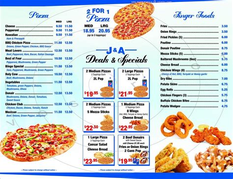 Online Menu Of Janda 2 For 1 Pizza Restaurant Spruce Grove Alberta