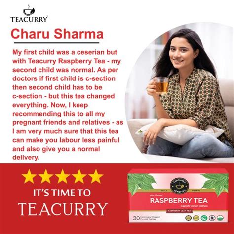 Teacurry Raspberry Leaf Tea Month Pack Tea Bags Helps With