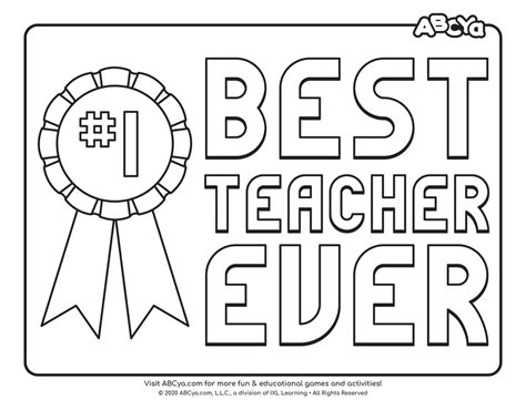 Best Teacher Ever Coloring Pages Coloring Nation