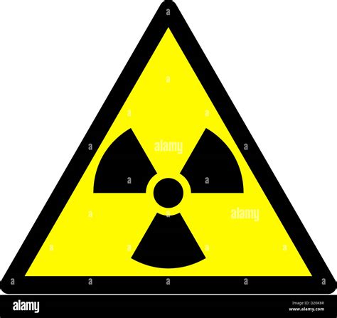 Señal De Advertencia En La Parte Delantera De La Radiactividad Sustancias Radiactivas Y