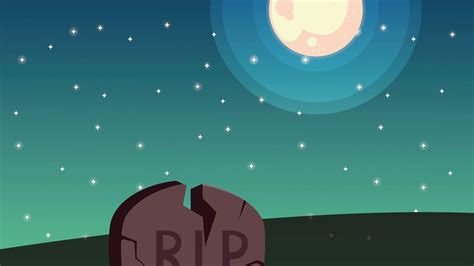 happy halloween animation with graveyard Motion Background 00:11 SBV-347135412 - Storyblocks