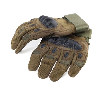 Tactical Gloves on White Background. Military Training Equipment Stock ...