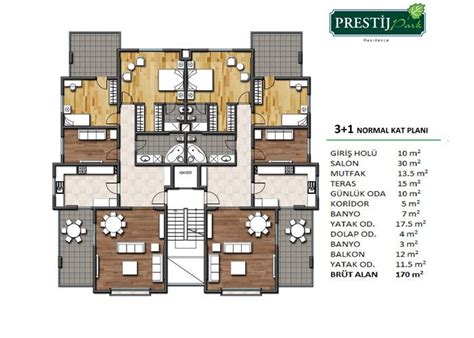 Katta Daire Plan Konut Mimarisi Apartman Daireleri Kat Plan