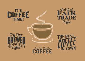 Vintage Coffee Labels Free Vector Download | FreeImages