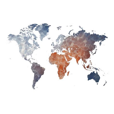 Premium AI Image | a map of the world with the colors of the continents.