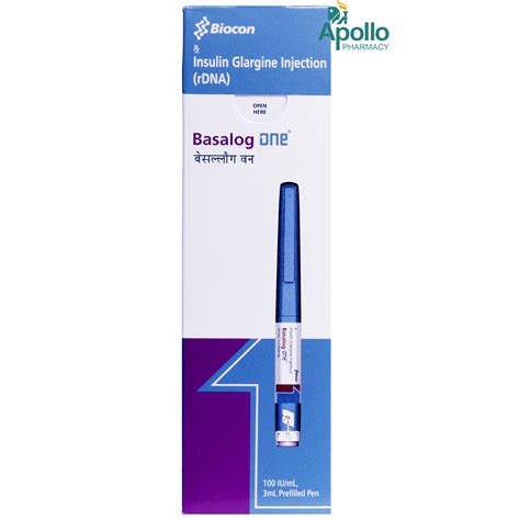 Basalog One 100IU Ml Injection 3 Ml Uses Side Effects Price