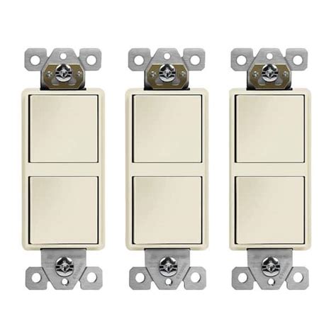 Enerlites Double Paddle Rocker Decorator Light Switch Single