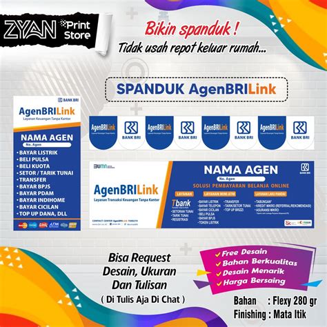 Jual Spanduk Banner Agen Bri Link Shopee Indonesia