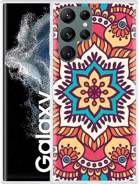 Hoesje Geschikt Voor Galaxy S22 Ultra Mandala Hippie Bol