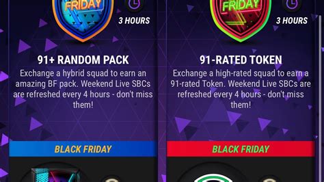 MADFUT 24 Black Friday Live Sbc 91 Random Pack 91 Rated Token Easy