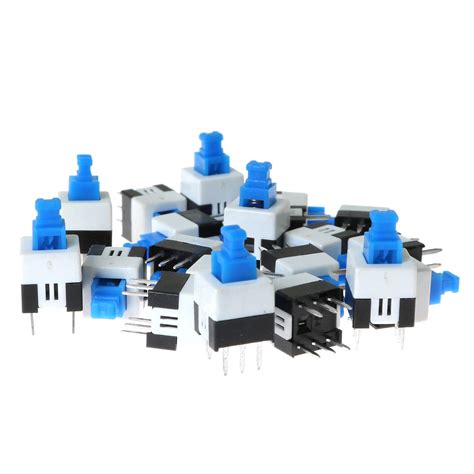 Magic Shell Push Button Switch20PCS Square 7x7x12mm 6 Pin DPDT Micro