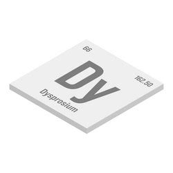 Dysprosium dy periodic table element Royalty Free Vector