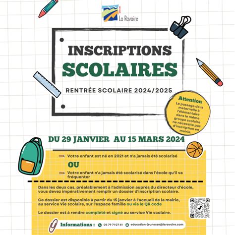 Ouverture des inscriptions scolaires pour la rentrée 2024 2025 La Ravoire