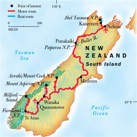 Map Of South New Zealand Ranee Casandra