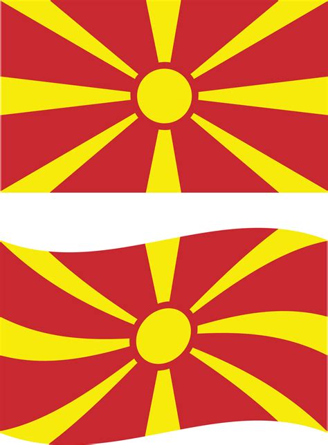 Bandera De Macedonia Del Norte Bandera Nacional De Macedonia Del Norte