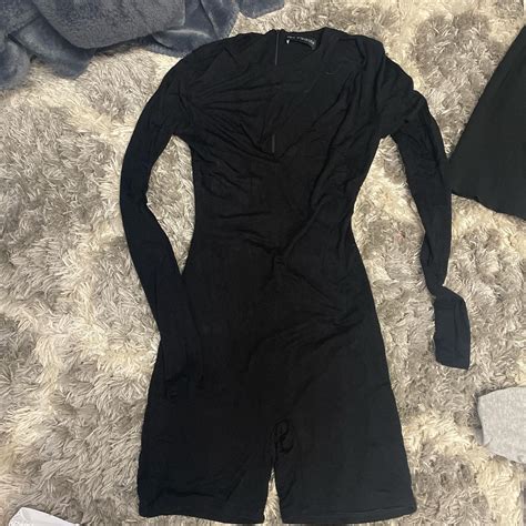 Naked Wardrobe Women S Black Playsuit Romper Depop