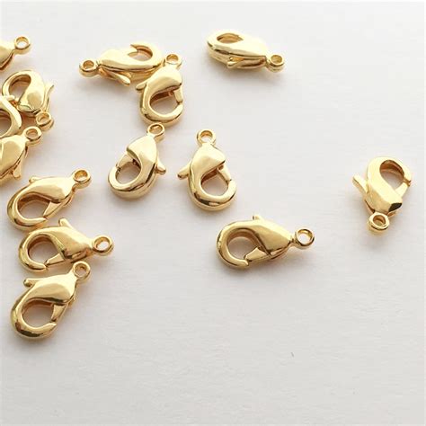 Pcs Gold Lobster Claw Clasp Gold Clasps Craft Supplies Etsy