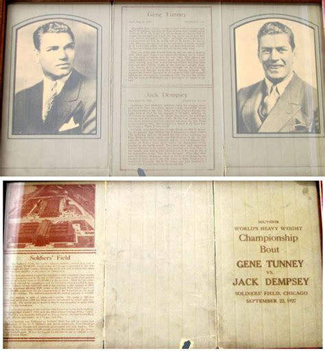 Dempsey Jack Gene Tunney Ii Souvenir Program 1927 Jo Sports Inc