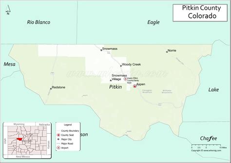 Map of Pitkin County, Colorado - Thong Thai Real