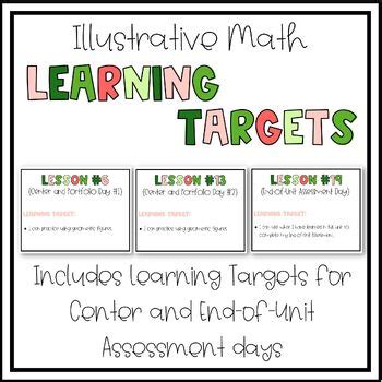 Illustrative Math Grade Unit Learning Targets Tpt