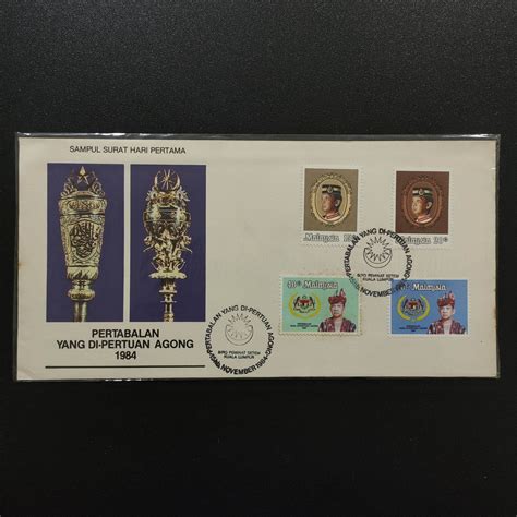 1984 Concordant First Day Cover Malaysia Installation Of The 8th Yang